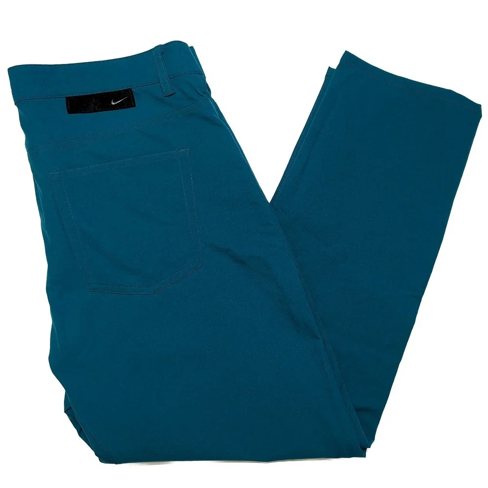 Nike Golf Pants Men 35x30 Teal NWOT Dri-FIT Repel 5-Pocket Slim Fit DA3064-381